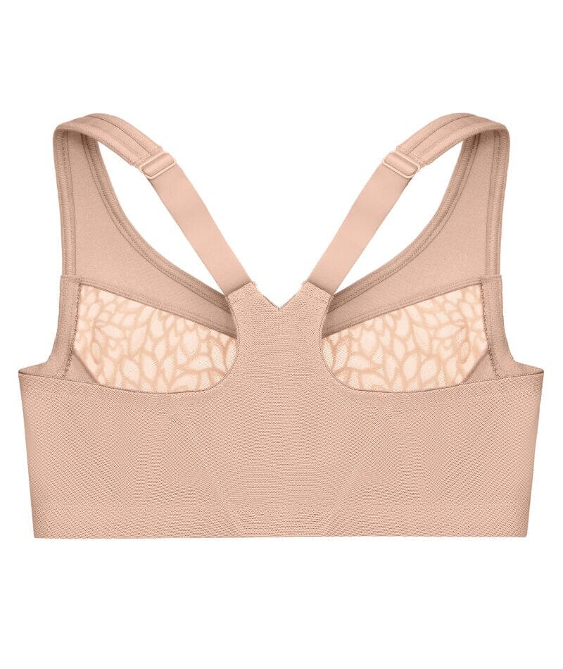 Glamorise MagicLift Wire-Free Front-Closure Racerback Bra - Cafe - Image 5