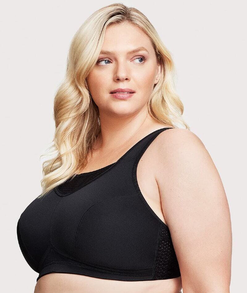 Glamorise No-Bounce Camisole Elite Wire-Free Sports Bra - Black - Image 3