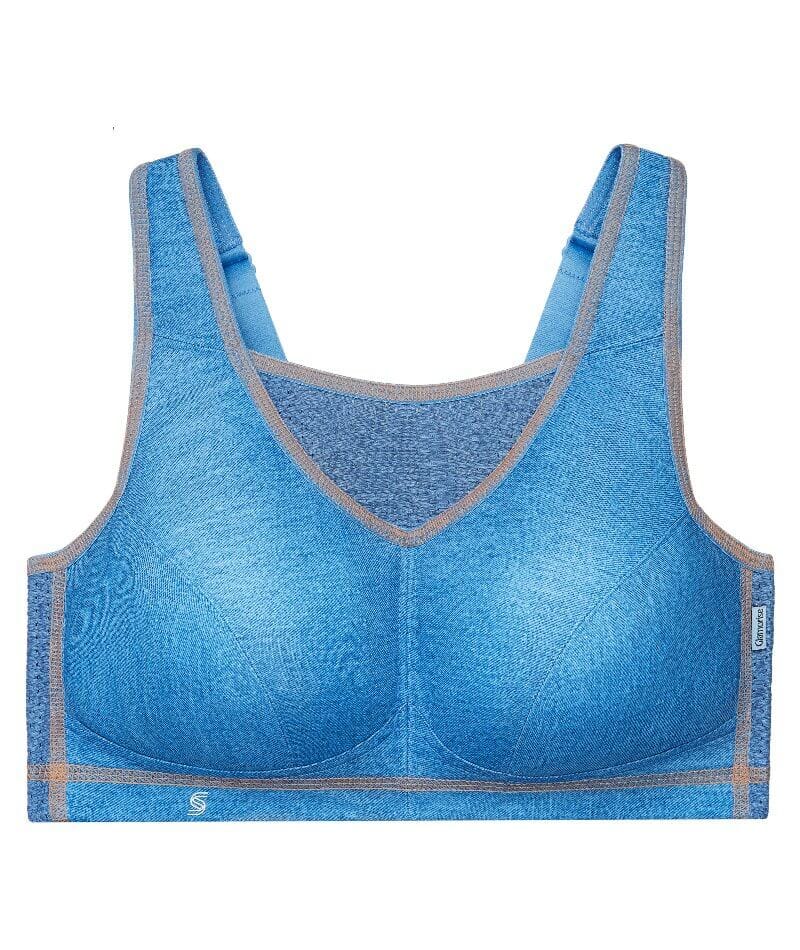 Glamorise No-Bounce Camisole Elite Wire-Free Sports Bra - Light Denim - Image 5