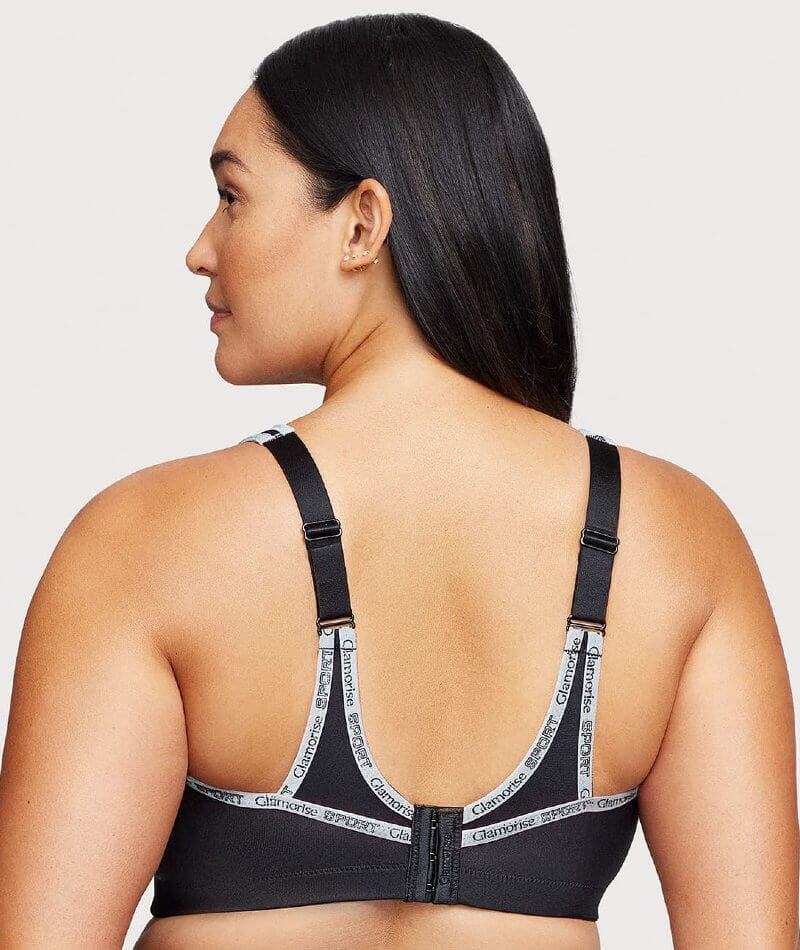 Glamorise No-Bounce Camisole Wire-Free Sports Bra - Black - Image 2