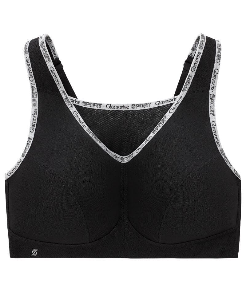 Glamorise No-Bounce Camisole Wire-Free Sports Bra - Black - Image 5