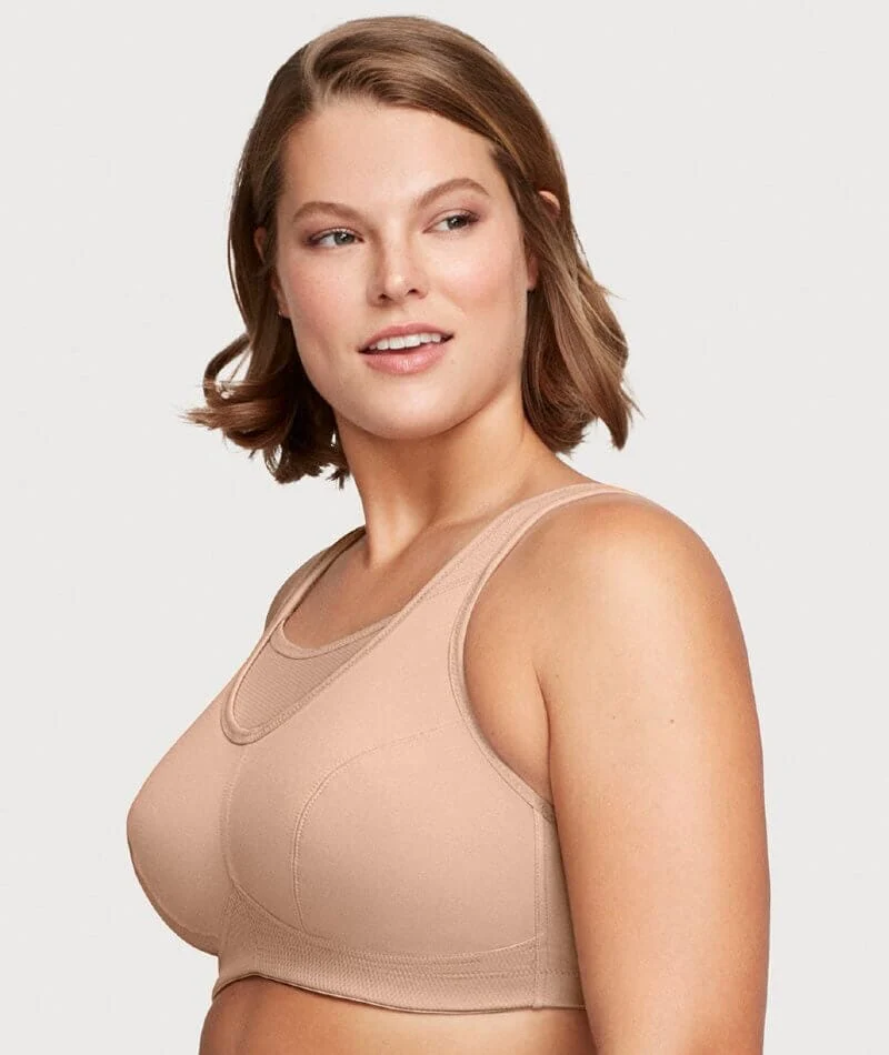 Glamorise No-Bounce Camisole Wire-Free Sports Bra - Cafe - Image 5