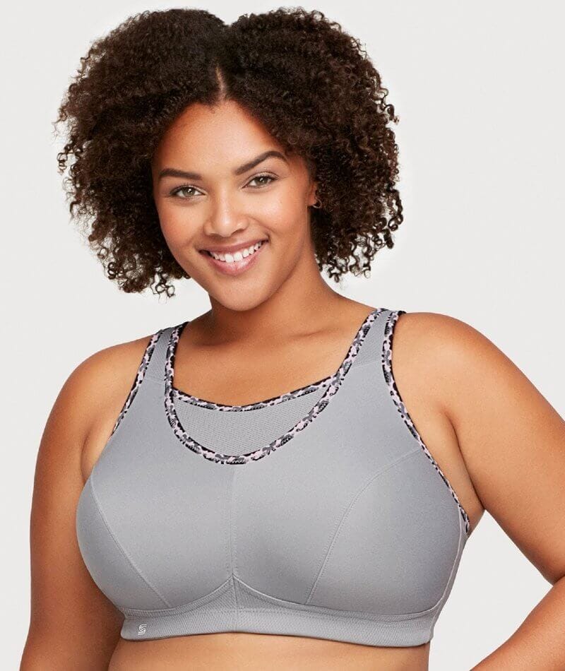 Glamorise No-Bounce Camisole Wire-Free Sports Bra - Soft Gray - Image 5