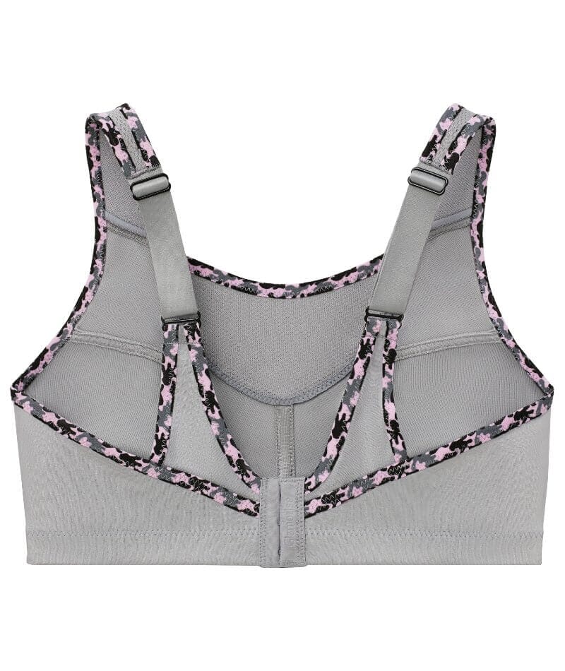 Glamorise No-Bounce Camisole Wire-Free Sports Bra - Soft Gray - Image 8