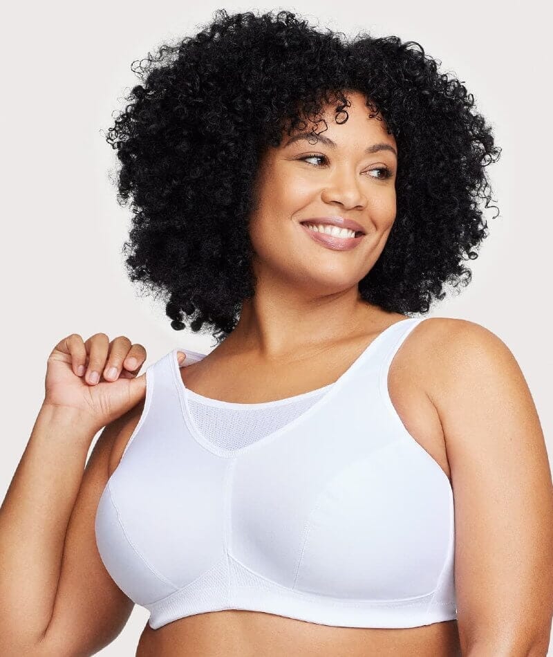 Glamorise No-Bounce Camisole Wire-Free Sports Bra 2 Pack - White - Image 4