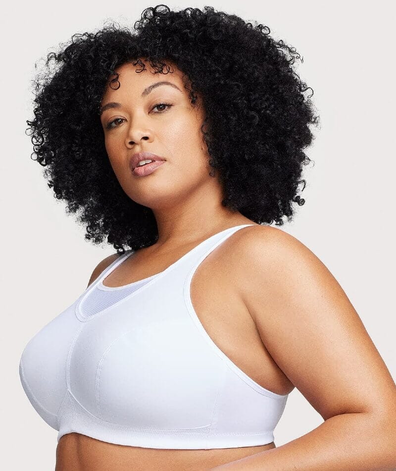 Glamorise No-Bounce Camisole Wire-Free Sports Bra 2 Pack - White - Image 5