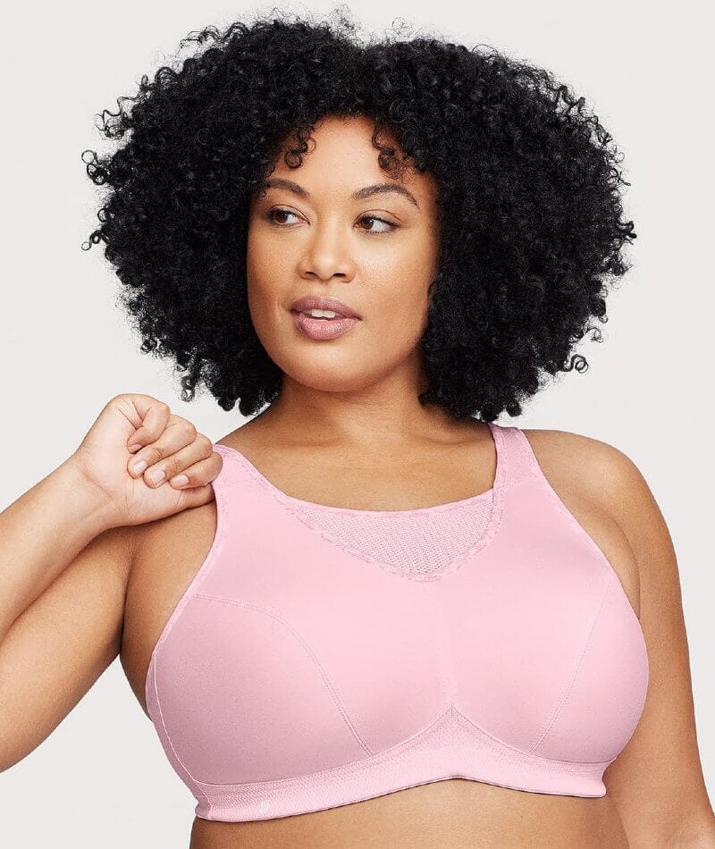 Glamorise No-Bounce Camisole Wire-Free Sports Bra - Parfait Pink - Image 4