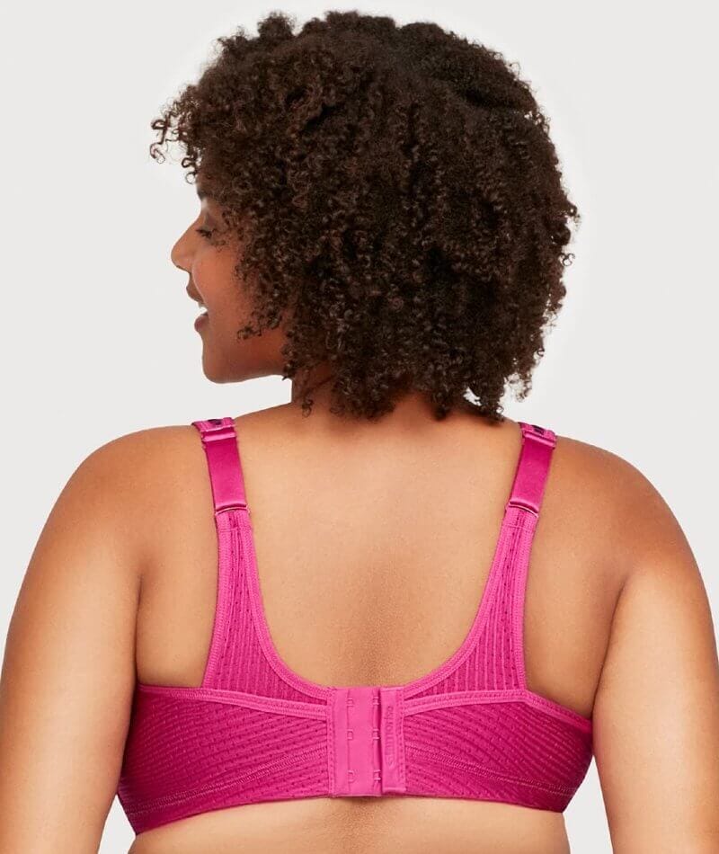 Glamorise No-Bounce Camisole Elite Wire-Free Sports Bra - Fuchsia Print - Image 2