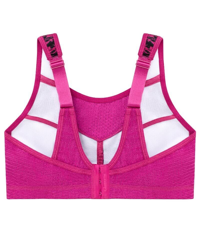 Glamorise No-Bounce Camisole Elite Wire-Free Sports Bra - Fuchsia Print - Image 7