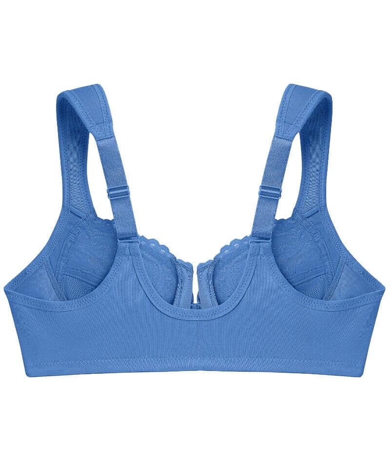 Glamorise WonderWire Front-Closure Bra - Blue - Image 9