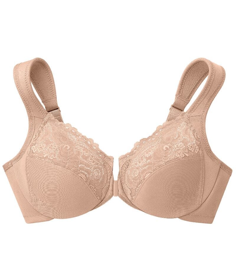 Glamorise WonderWire Front-Closure Bra - Cafe - Image 7