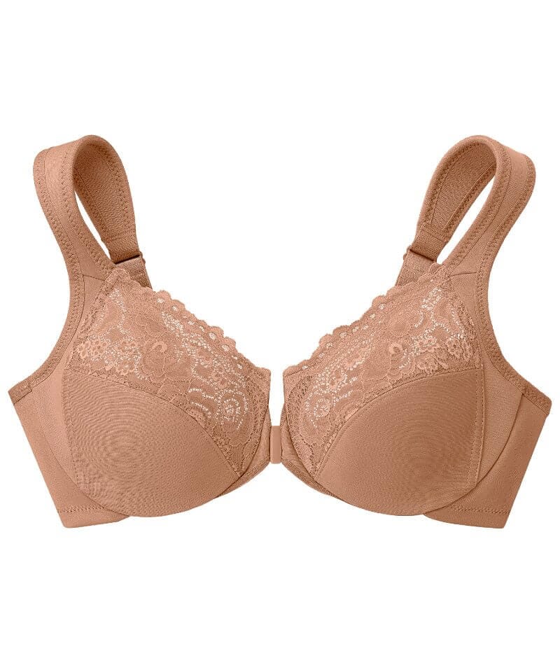 Glamorise WonderWire Front-Closure Bra - Cappuccino - Image 7