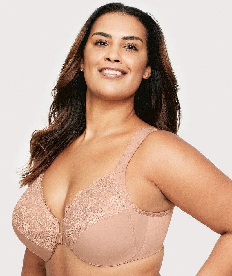 Glamorise WonderWire Front-Closure Bra 2 Pack - Black/Cappuccino - Image 12