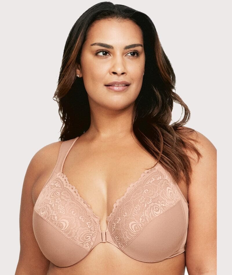 Glamorise WonderWire Front-Closure Bra 2 Pack - Black/Cappuccino - Image 3