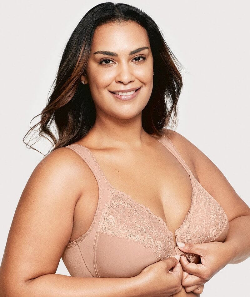 Glamorise WonderWire Front-Closure Bra 2 Pack - Black/Cappuccino - Image 7