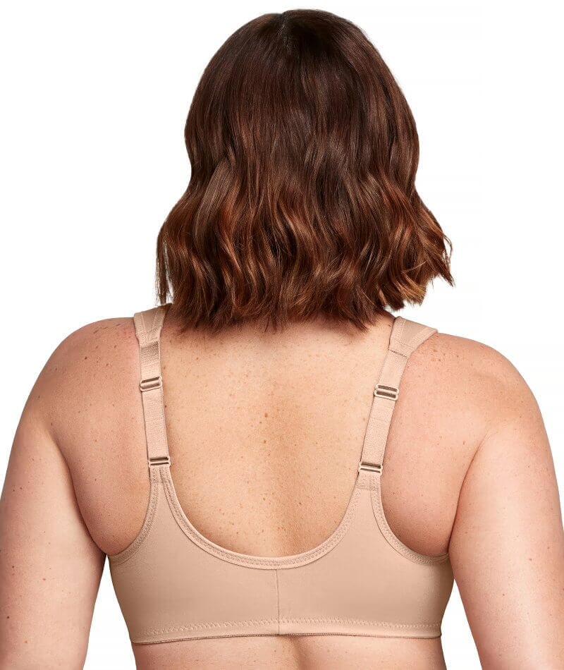 Glamorise WonderWire Front-Closure Bra - Cafe Print - Image 3
