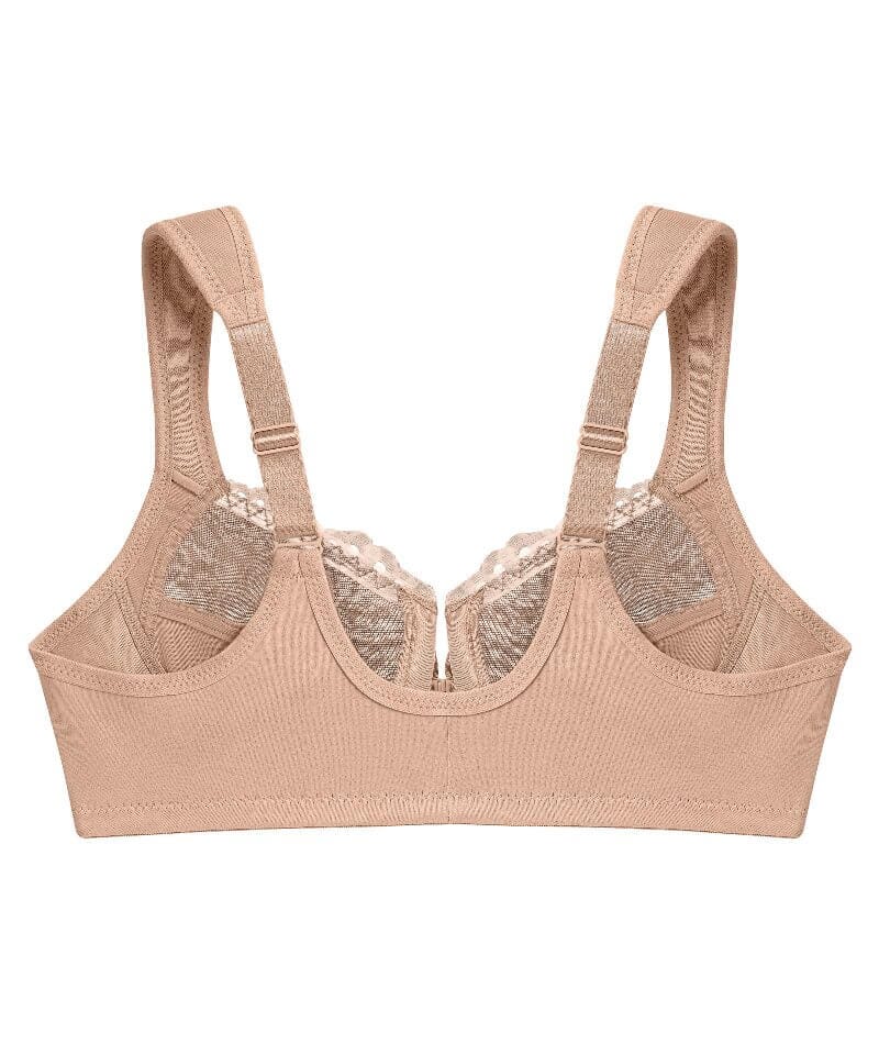 Glamorise WonderWire Front-Closure Bra - Cafe Print - Image 6