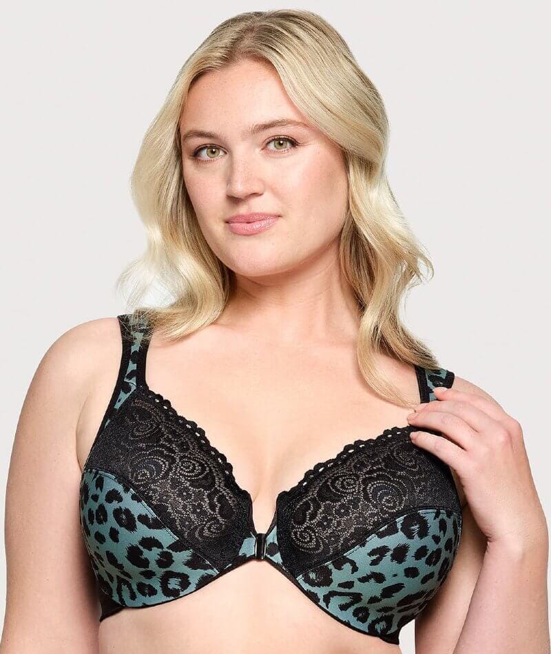 Glamorise WonderWire Front-Closure Bra - Centennial Leopard - Image 3
