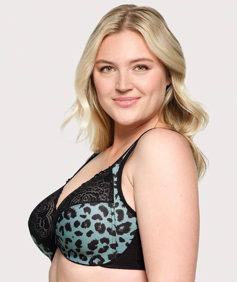 Glamorise WonderWire Front-Closure Bra - Centennial Leopard - Image 4