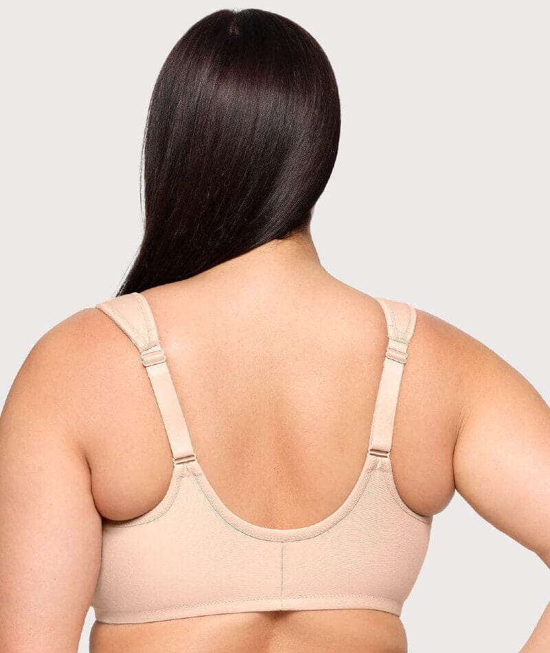 Glamorise WonderWire Front-Closure Cotton Bra - Cafe - Image 2