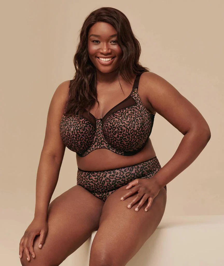 Goddess Kayla Underwire Banded Bra - Dark Leopard - Image 4