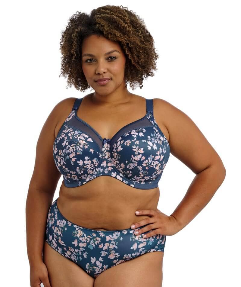 Goddess Kayla Underwired Banded Bra - Teal Blossom - Image 4