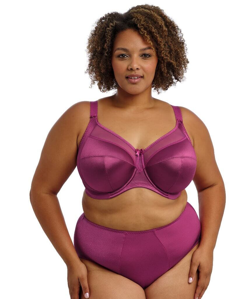 Goddess Keira Underwired Banded Bra - Mulberry - Image 4