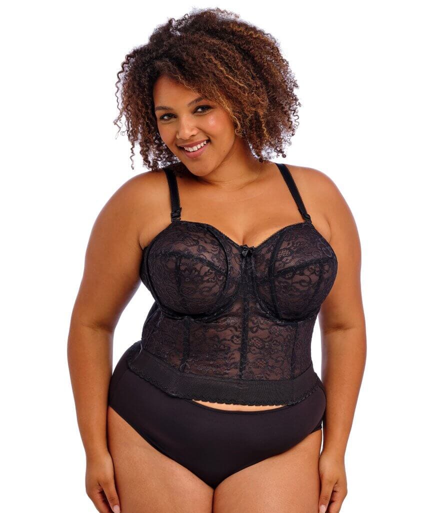 Goddess Lace Bridal Bustier - Black - Image 4