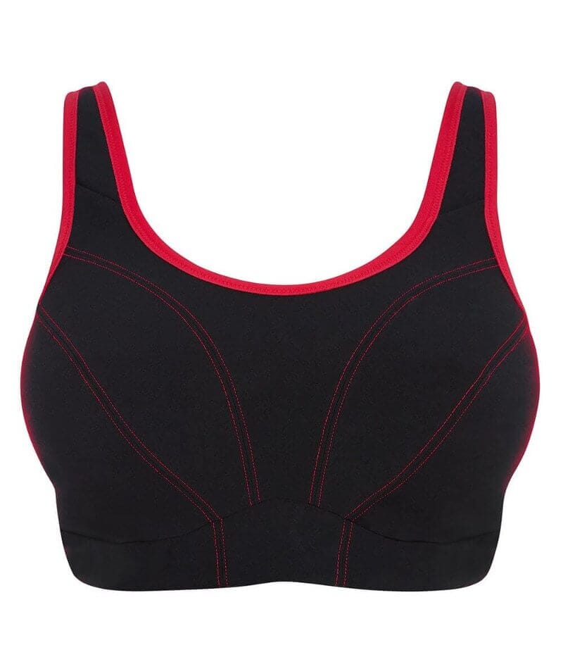 Goddess Sport Soft Cup Wire-Free Sports Bra - Black - Image 5