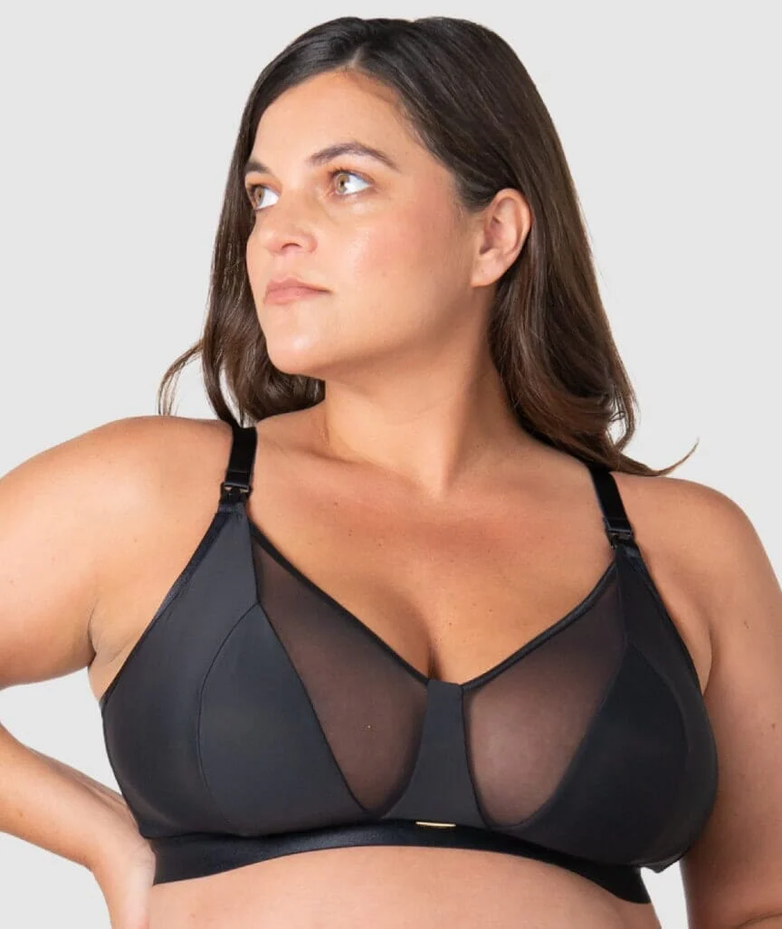 Hotmilk Flawless Full Cup Wire-Free Nursing Bra - Black - Image 2