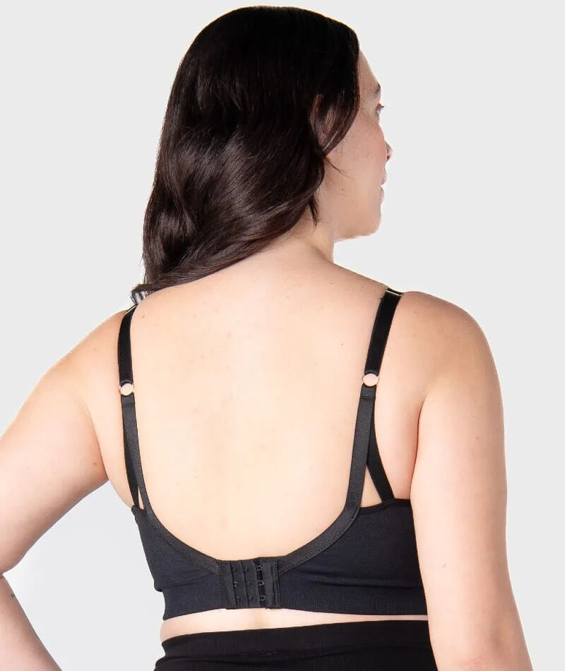 Hotmilk My Necessity Seamless DD-G Cup Maternity & Nursing Wire-Free Bra - Black - Image 2