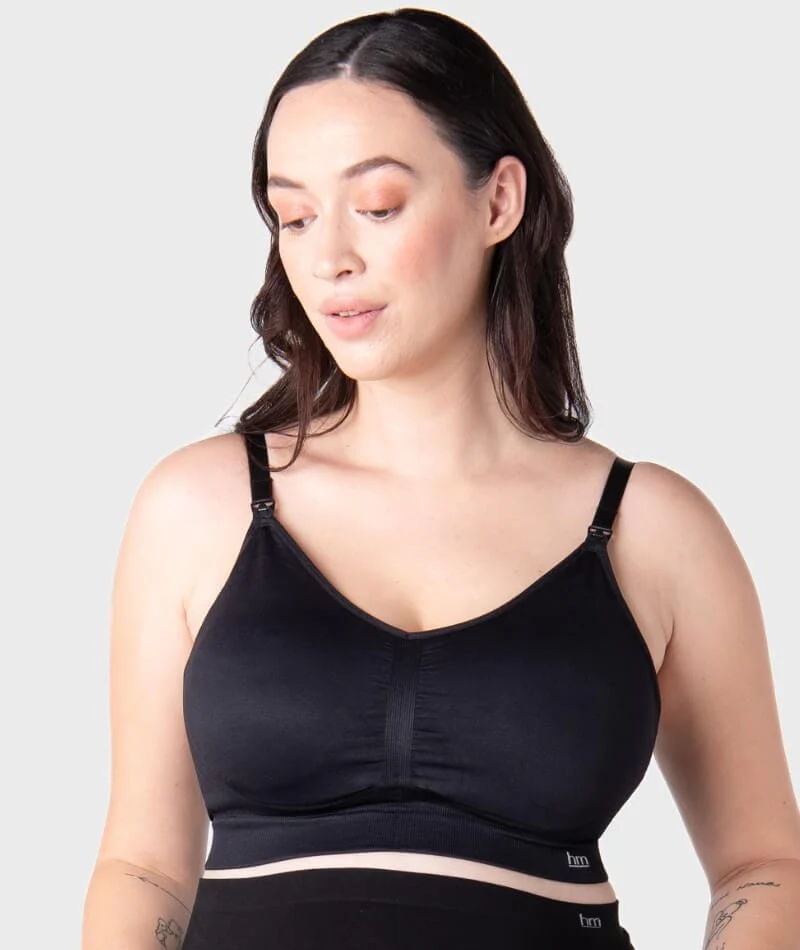 Hotmilk My Necessity Seamless DD-G Cup Maternity & Nursing Wire-Free Bra - Black - Image 5