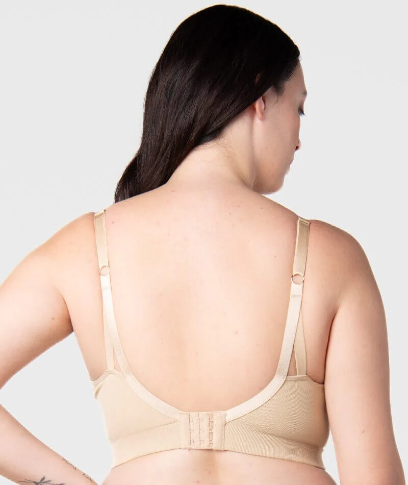 Hotmilk My Necessity Seamless DD-G Cup Maternity & Nursing Wire-Free Bra - Frappe - Image 2