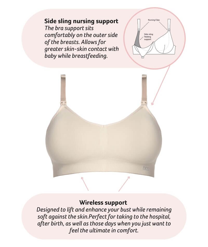 Hotmilk My Necessity Seamless DD-G Cup Maternity & Nursing Wire-Free Bra - Frappe - Image 4