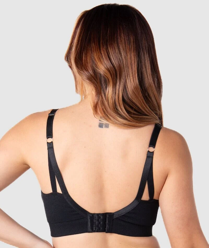 Hotmilk My Necessity Seamless Regular Fit Maternity & Nursing Wire-Free Bra - Black - Image 2