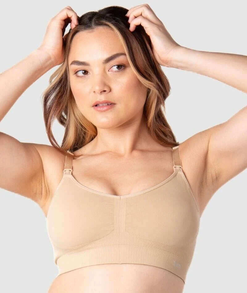 Hotmilk My Necessity Seamless Regular Fit Maternity & Nursing Wire-Free Bra - Frappe - Image 4