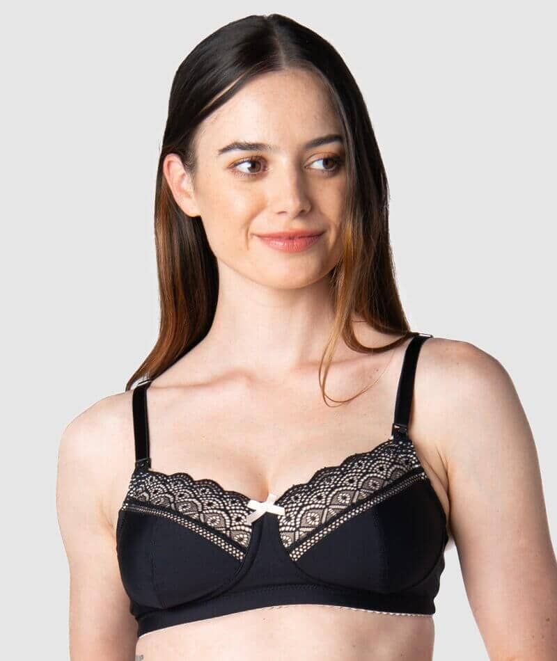 Hotmilk Show Off Nursing & Maternity Wire-Free Bra - Black - Image 4