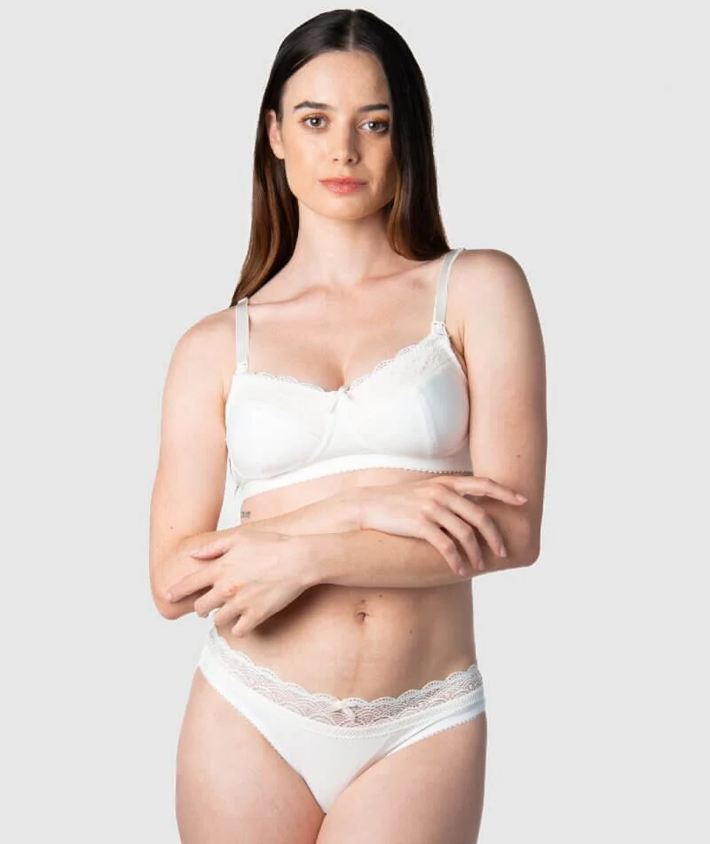 Hotmilk Show Off Nursing & Maternity Wire-Free Bra - Ivory - Image 10