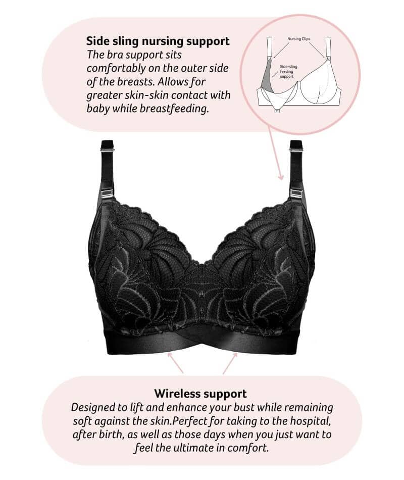 Hotmilk Warrior 2.0 Flexfit Wire-Free Nursing  Bra - Black - Image 8