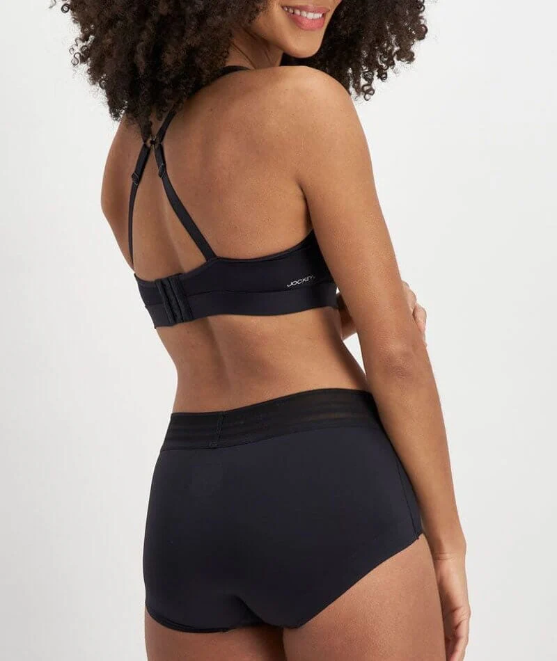 Jockey No Panty Line Promise Sheer Tops Full Brief - Black - Image 5