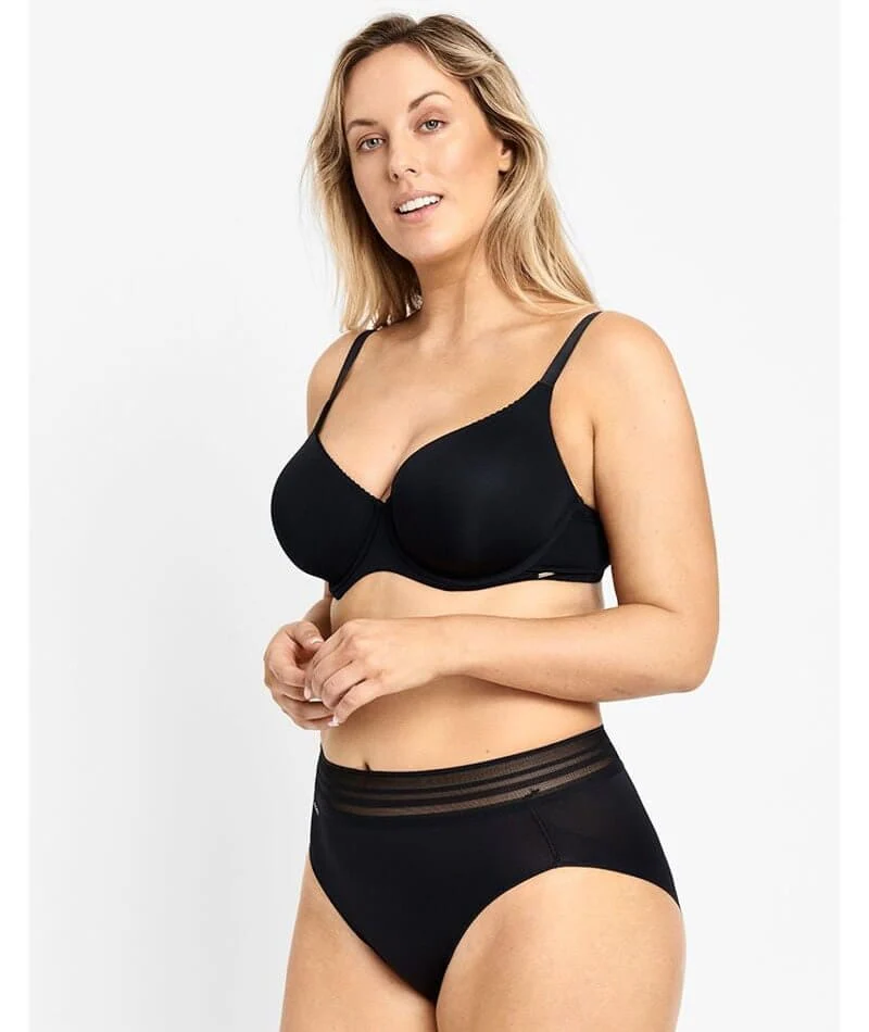 Jockey No Panty Line Promise Sheer Tops Hi Cut Brief - Black - Image 6