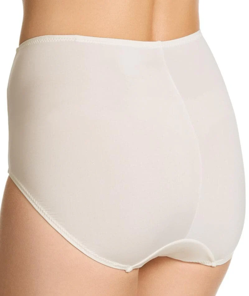 Jockey No Ride Up Microfibre and Lace Full Brief - Cream - Image 3