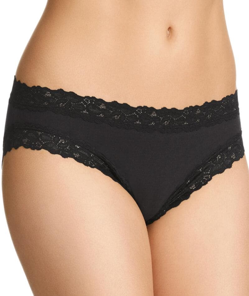 Jockey Parisienne Cotton Bikini - Black - Image 2