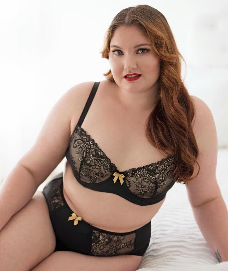 Lady Emprezz Rizzo High Waist Brief - Black/Nude - Image 6