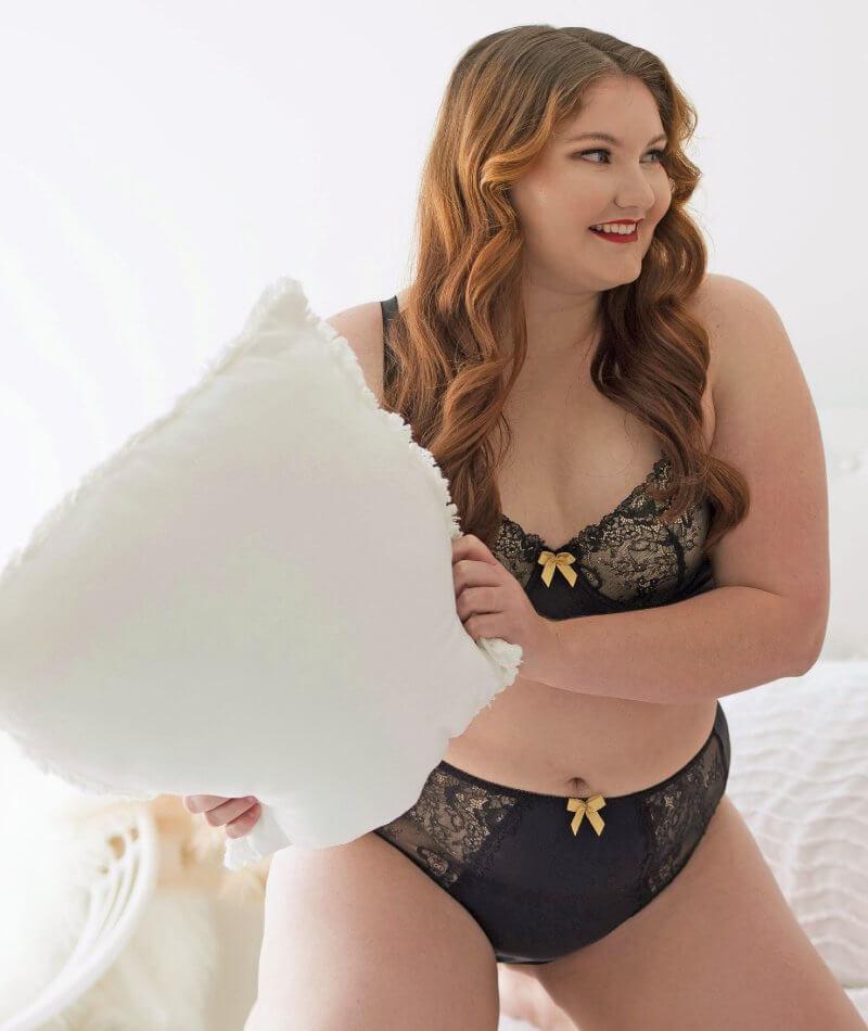 Lady Emprezz Rizzo High Waist Brief - Black/Nude - Image 9