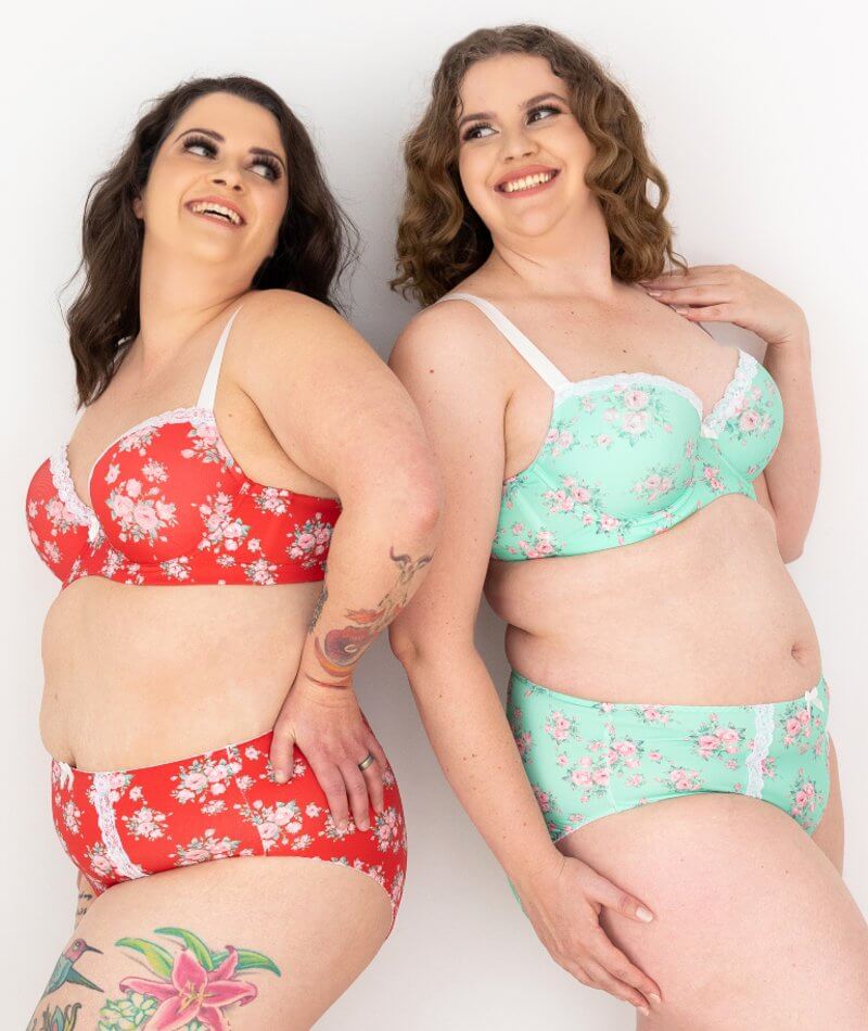 Lady Emprezz Shirley Underwire Contour Bra - Red Vintage - Image 11