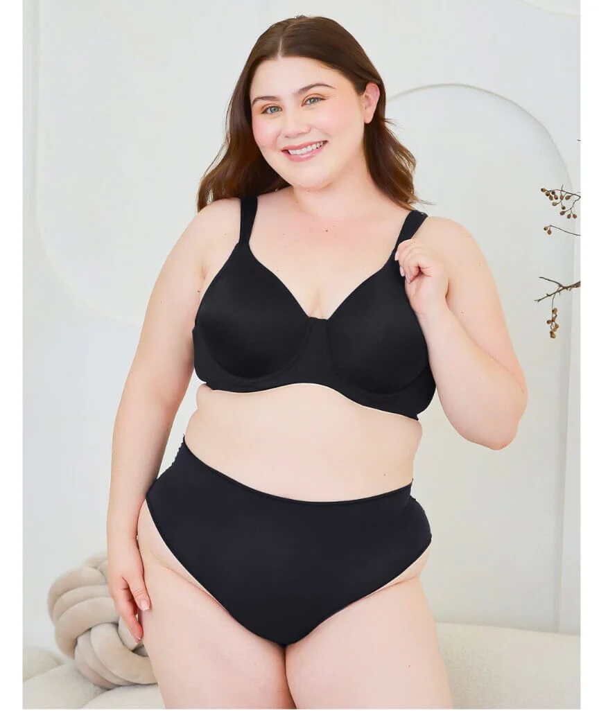 Leading Lady Brigitte Lightly Padded Contour Underwired Bra - Black - Image 5
