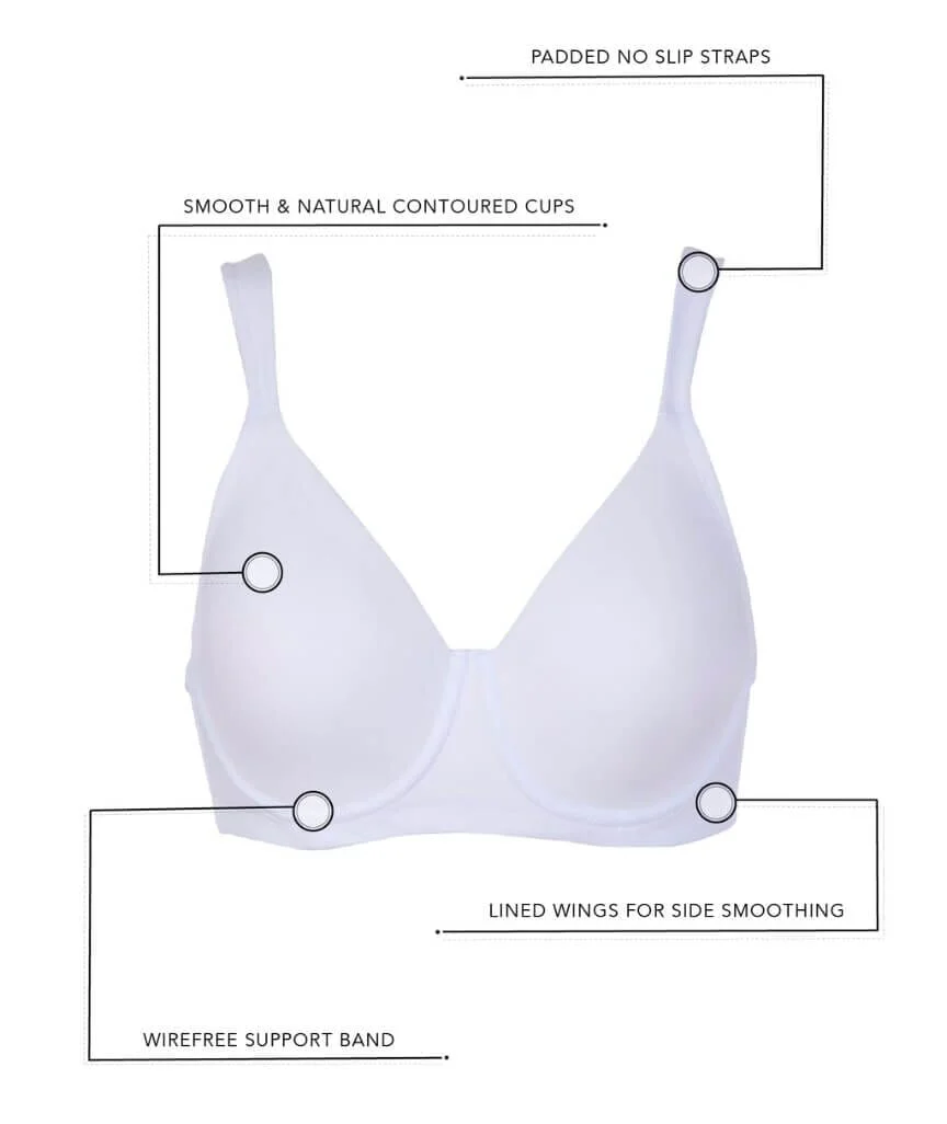 Leading Lady Brigitte Molded Padded Seamless Wire-free Bra - White - Image 11