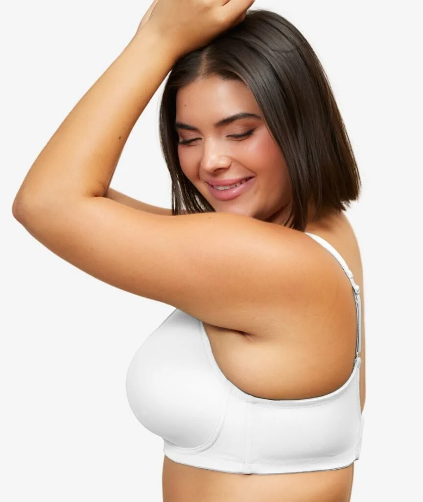 Leading Lady Brigitte Molded Padded Seamless Wire-free Bra - White - Image 6