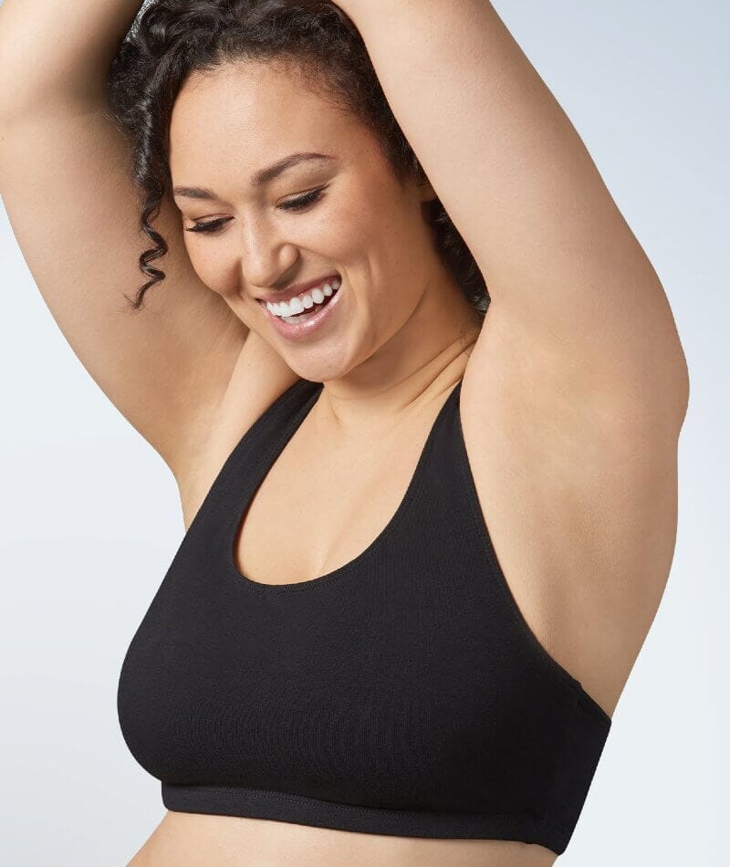 Leading Lady The Serena Wire-free Crop Top - Black - Image 3